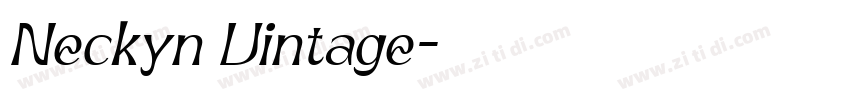 Neckyn Vintage字体转换
